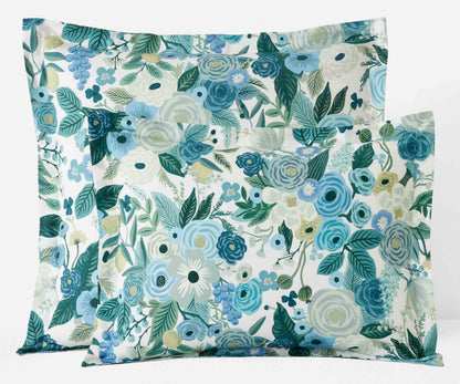 Percale Sham - Garden Party Blue