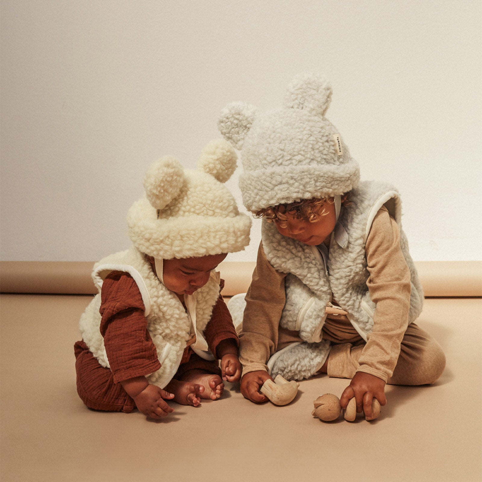 BINIBAMBA Merino Wool Snugglevest - Cloud
