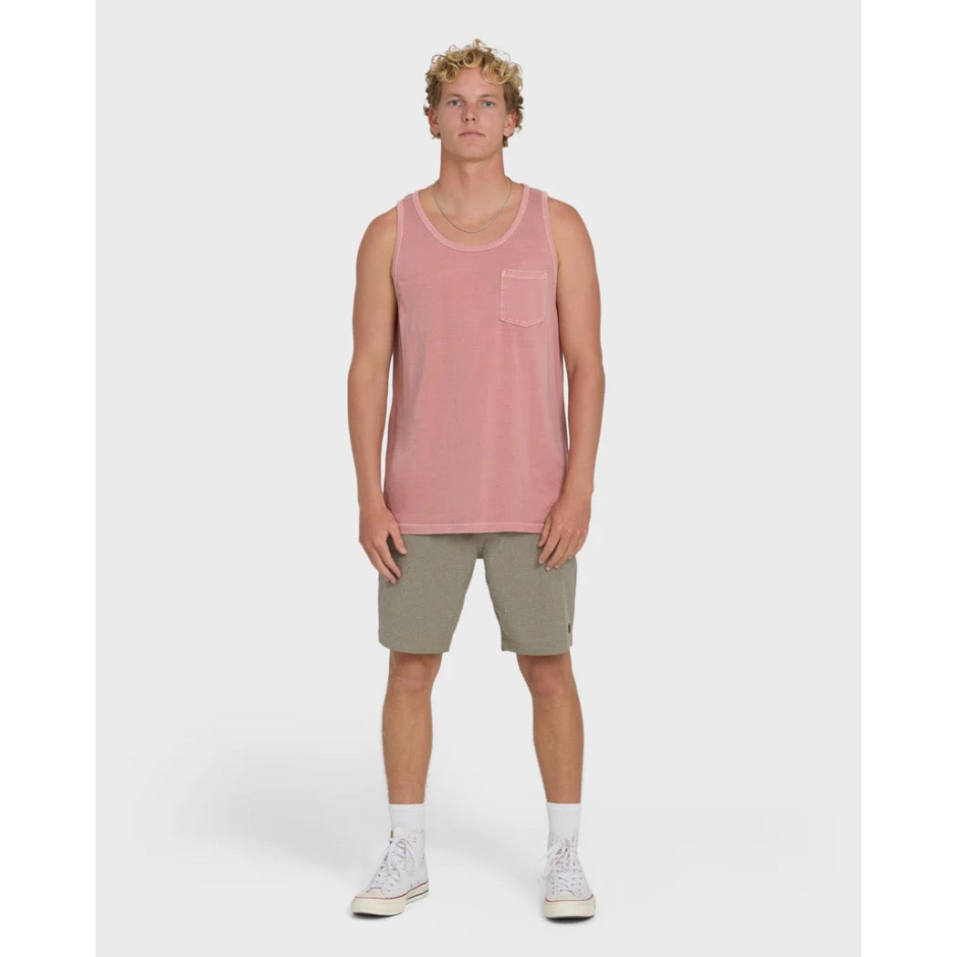 BILLABONG - ESSENTIALS POCKET WAVE WASHED PREMIUM TANK | Ash Rose