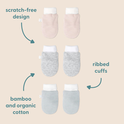Baby Mittens - Grey