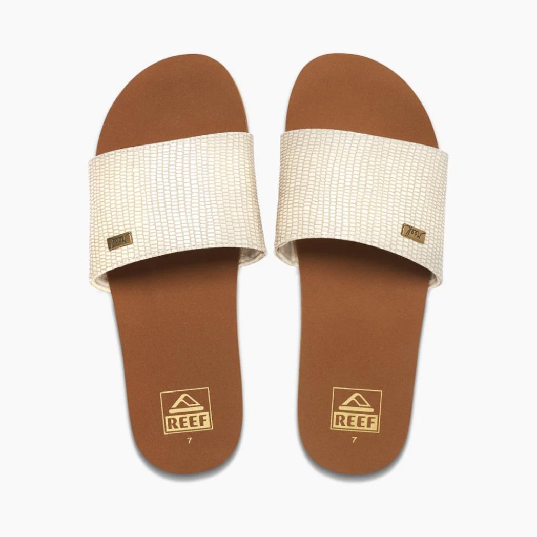 REEF - BLISS NIGHTS SLIDE | WHITE/TAN