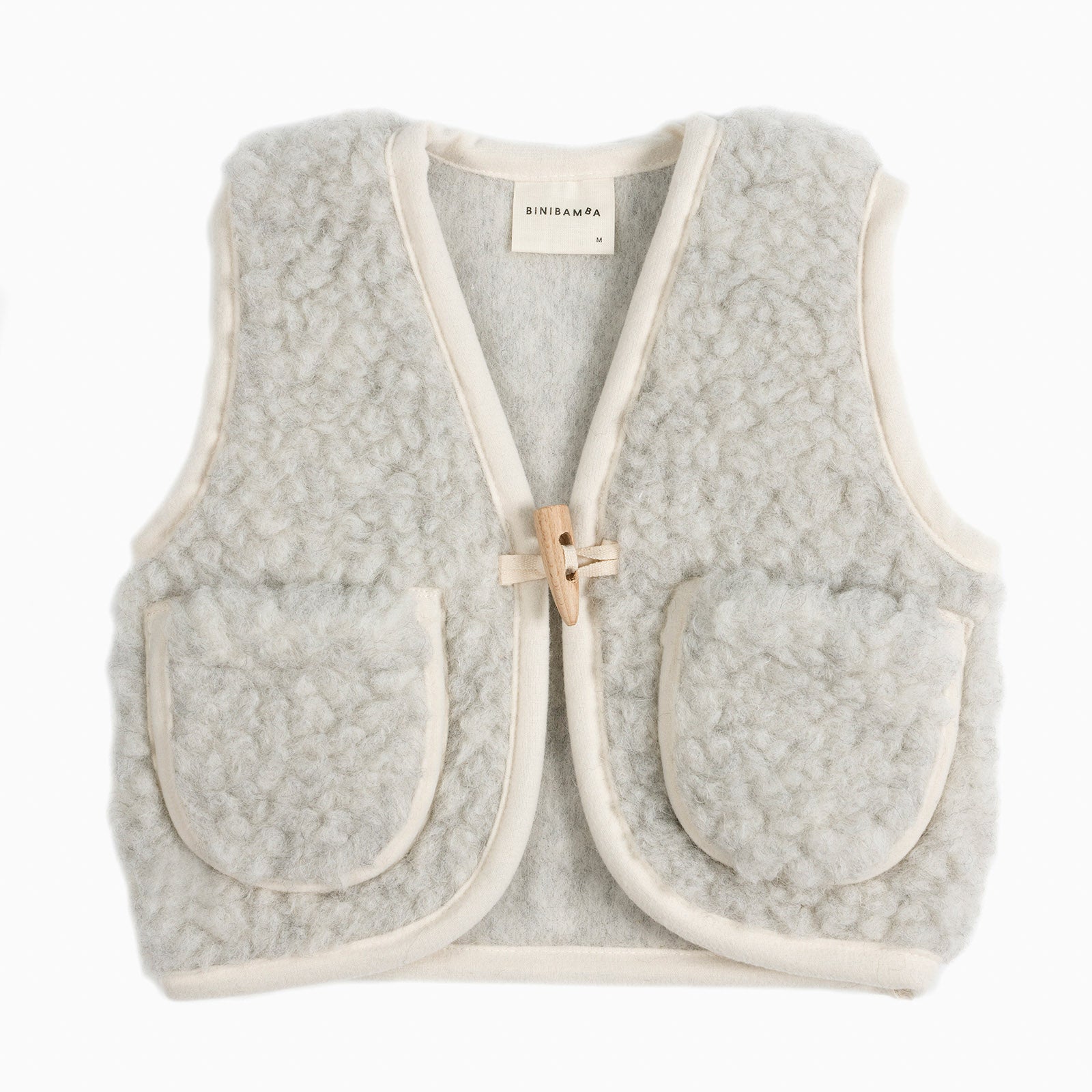 BINIBAMBA Merino Wool Snugglevest - Cloud