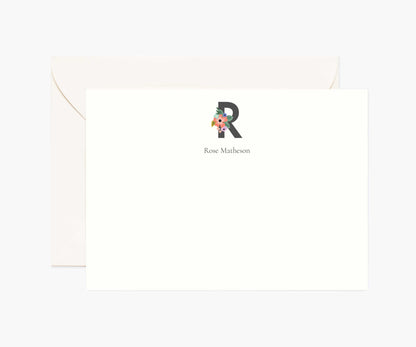 Monogram Personalized Stationery - R