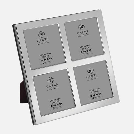 Carrs Silver Modern Flat Quadruple Photo Frame