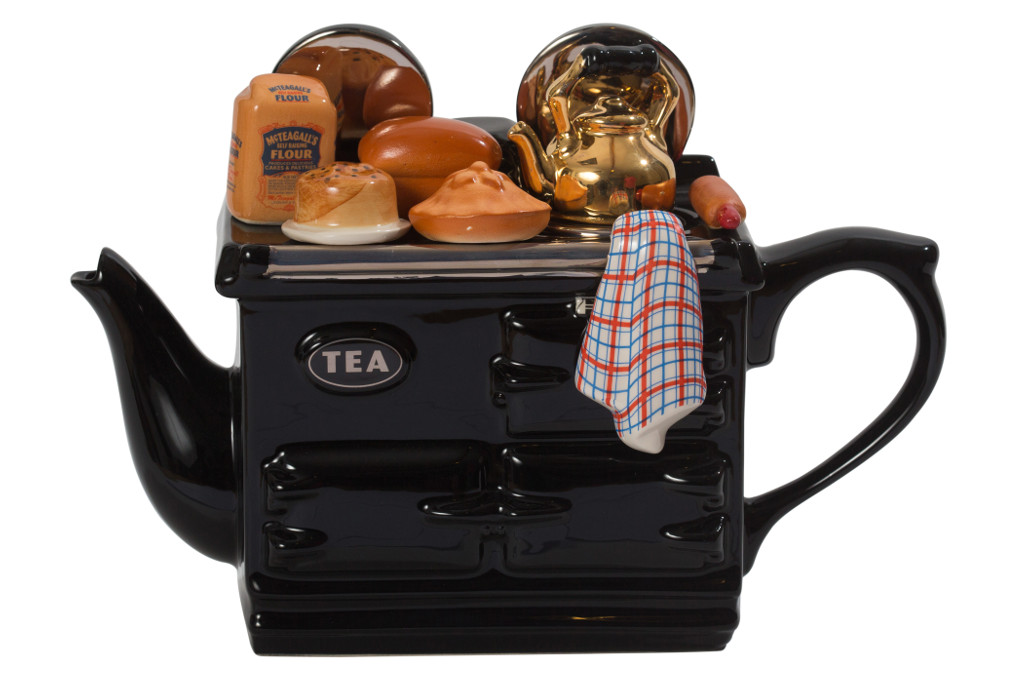 Ceramic Inspirations Black Baking Day Large Aga Teapot