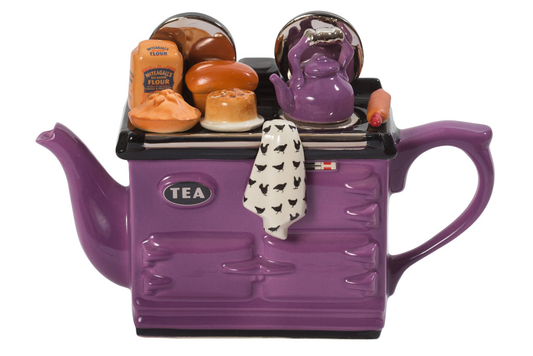 Ceramic Inspirations Purple Baking Day Large Aga Teapot