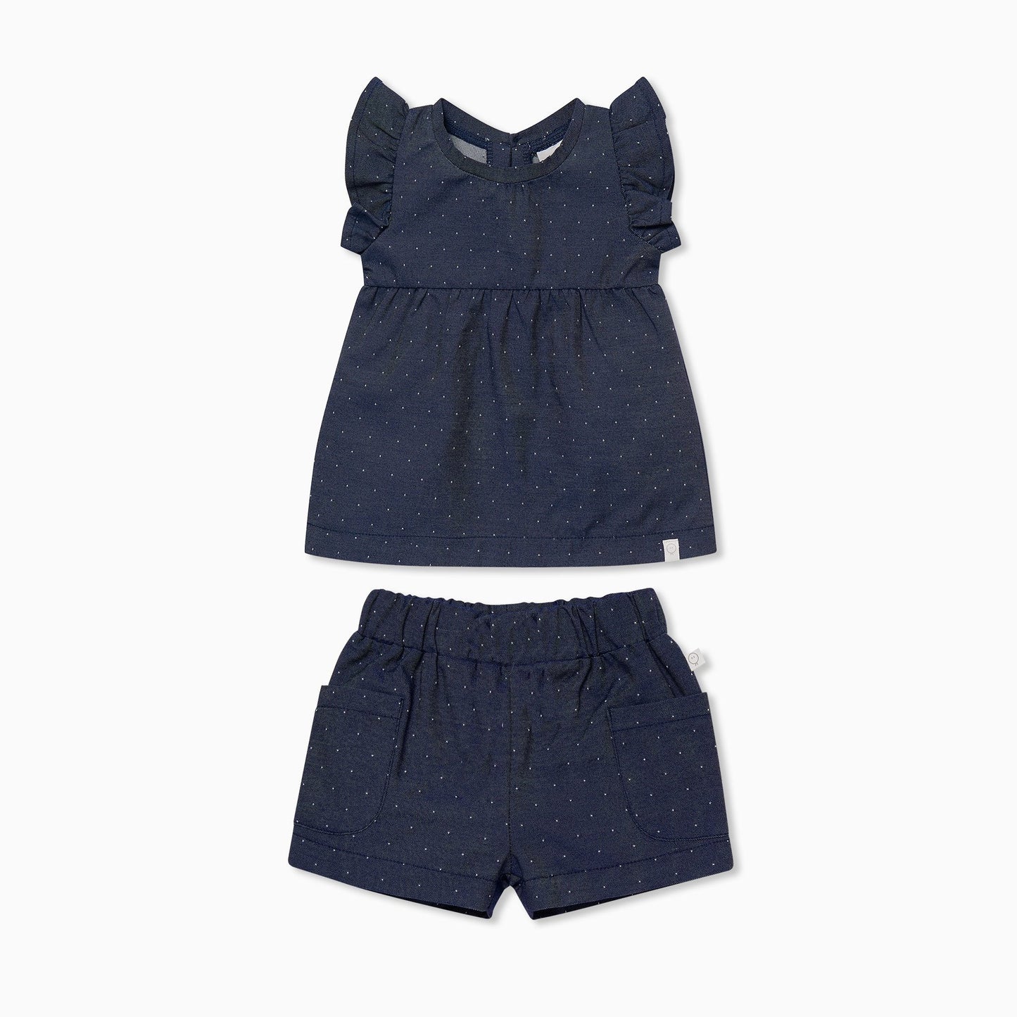 Chambray Top & Shorts Outfit