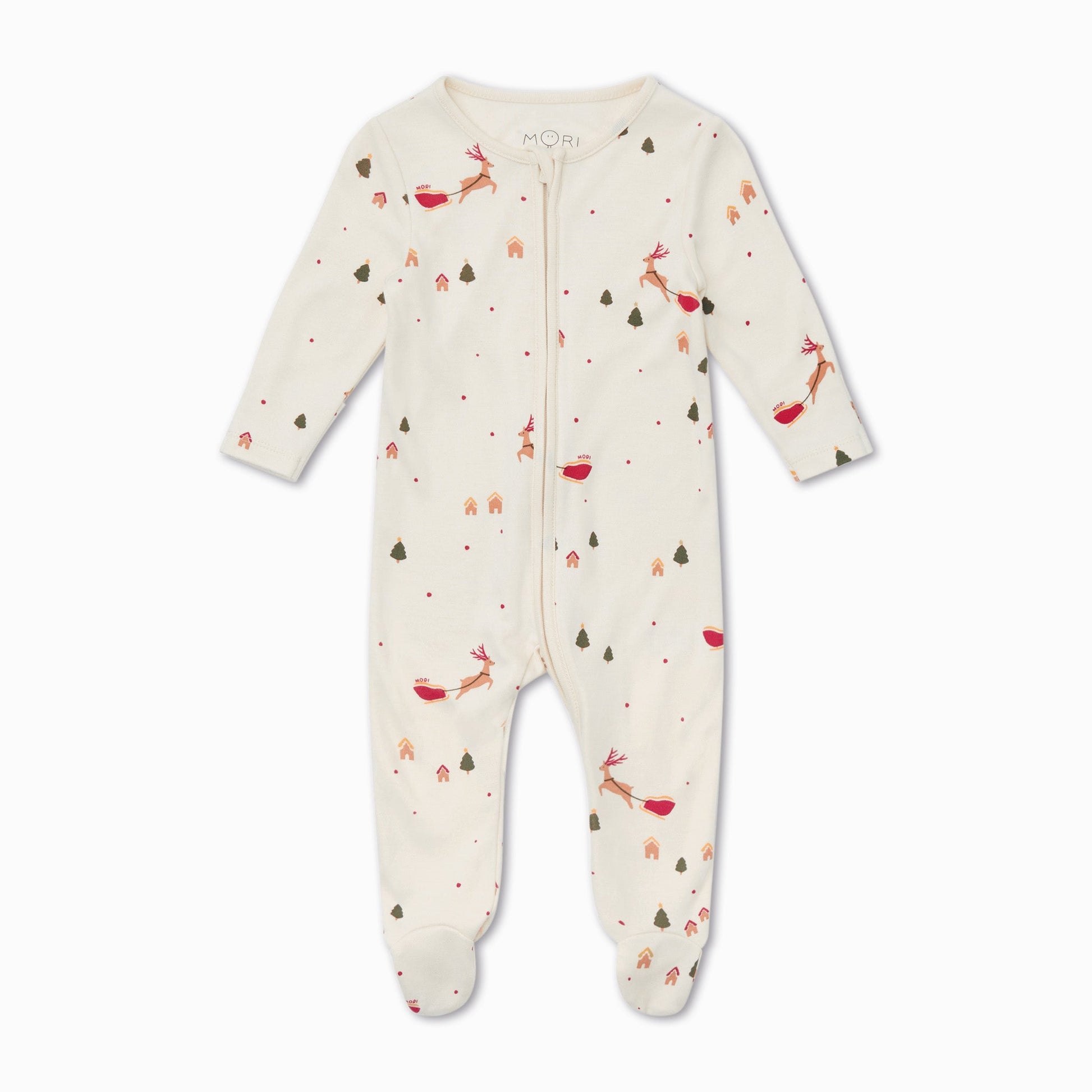 Festive Print Clever Zip Sleepsuit