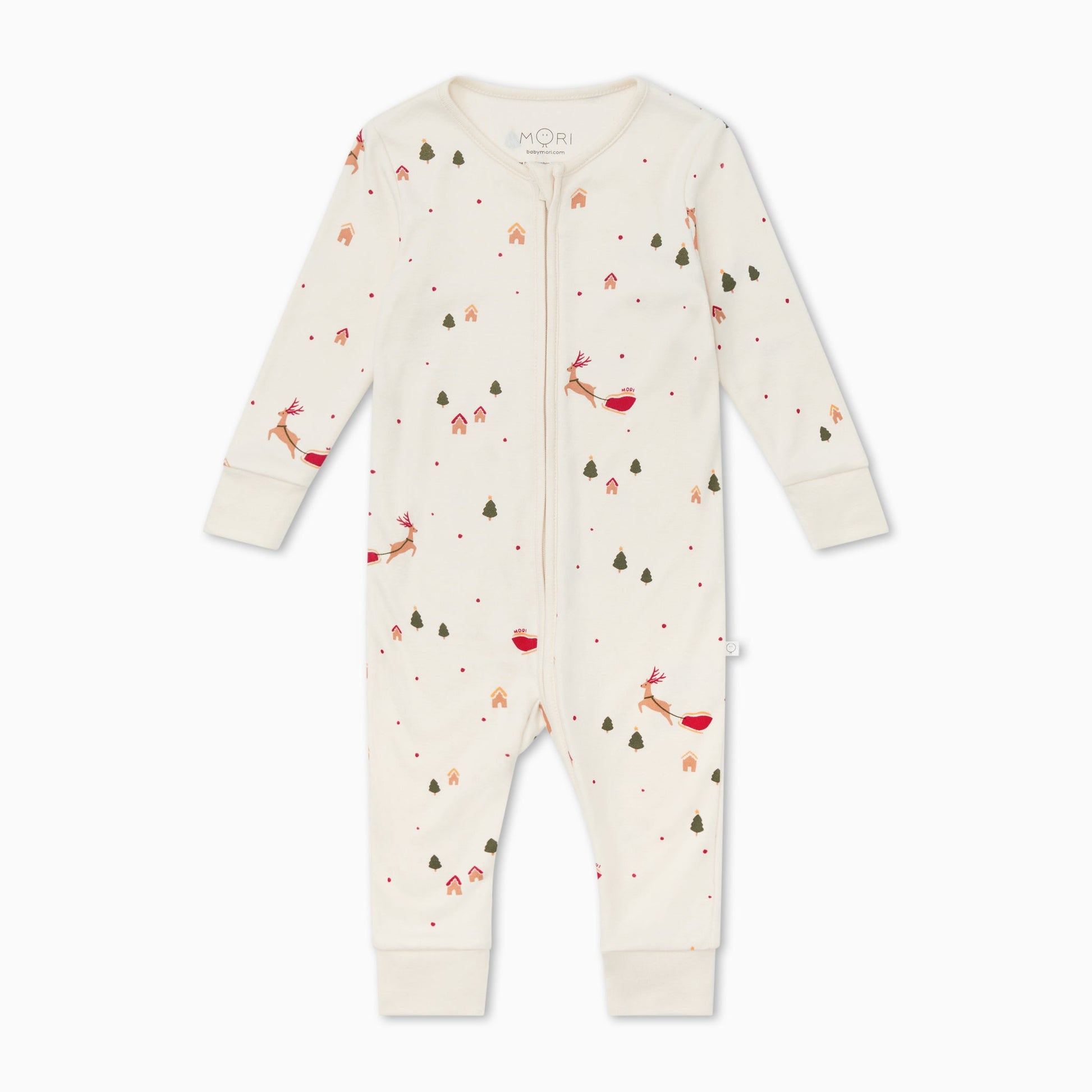 Festive Print Clever Zip Sleepsuit