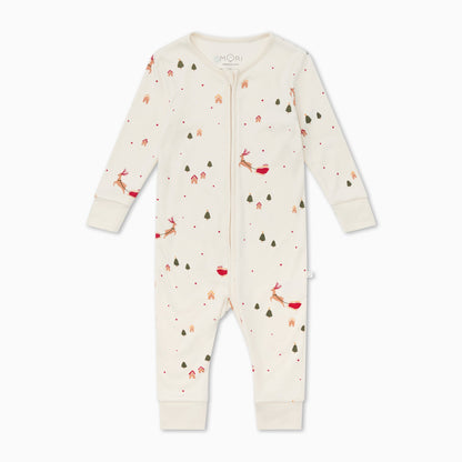 Festive Print Clever Zip Sleepsuit