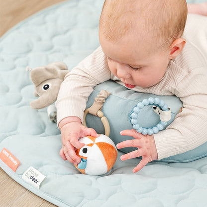 Done By Deer Tummy Time Activity Pillow - Playground Blue