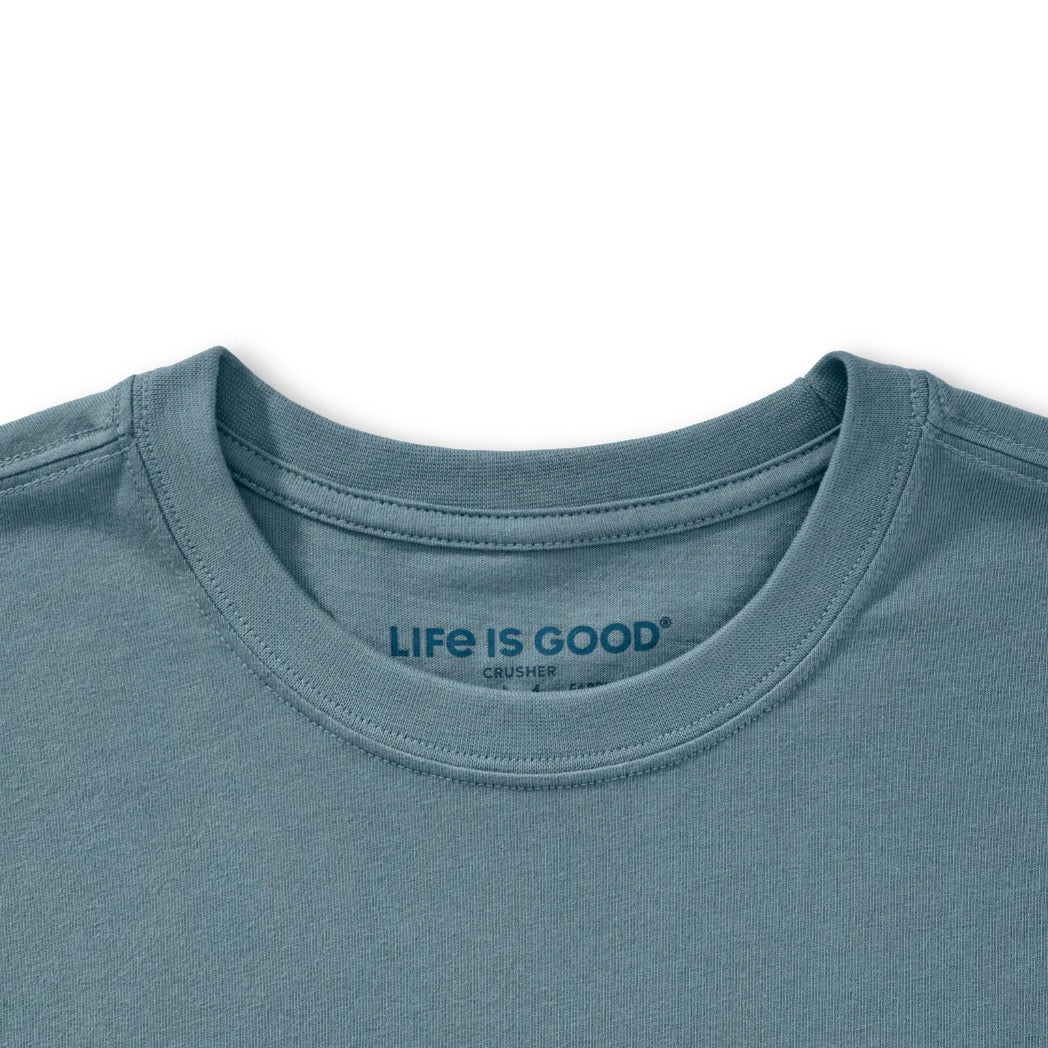 LIFE IS GOOD - MENS CRUSHER LITE TEE | Keep Your Gin UP Slate Blue