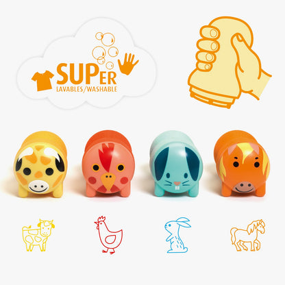 Djeco Stamps for Little Ones Farm Animals