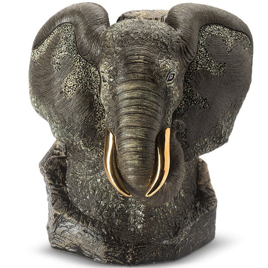 De Rosa Elephant Bust Grey- Large