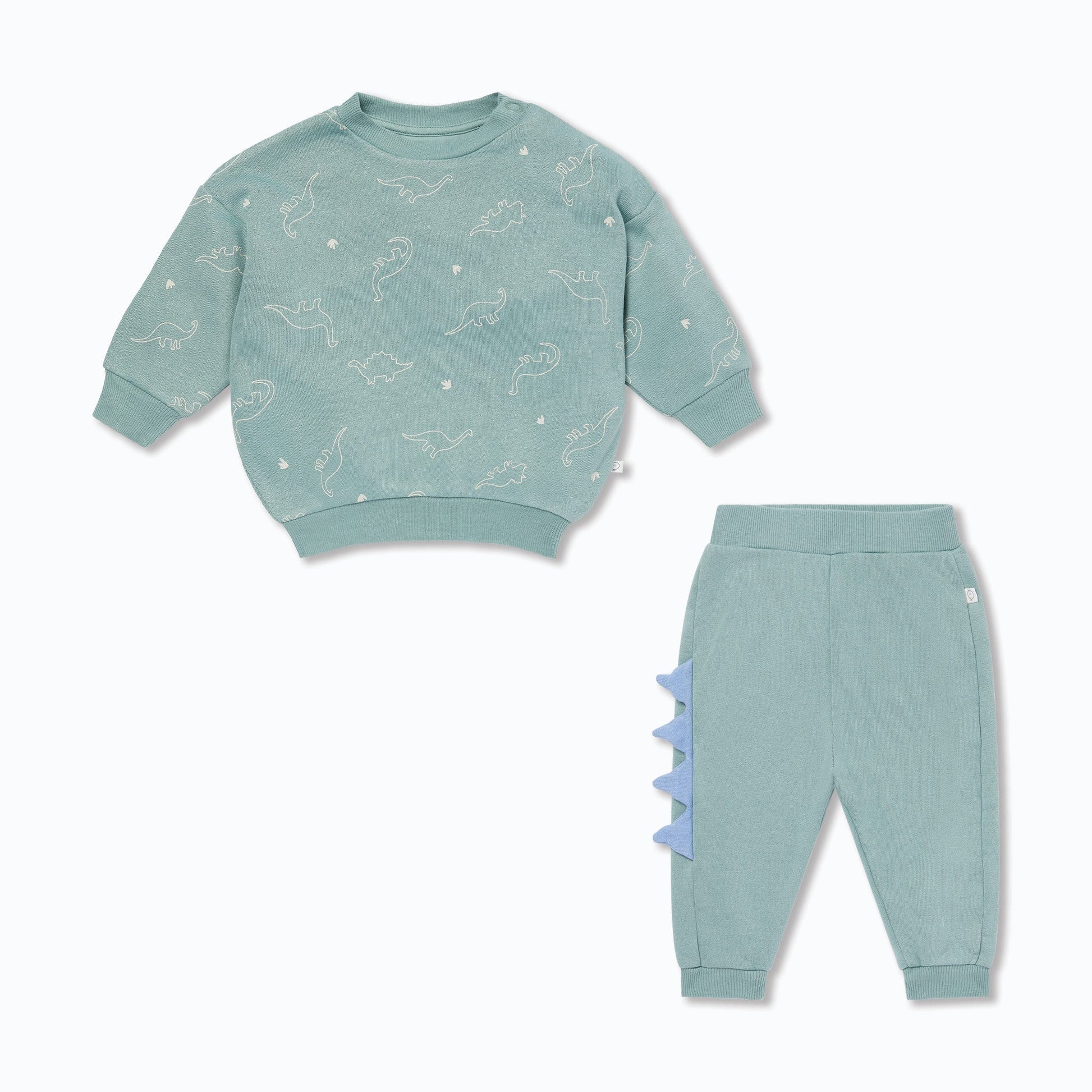 Dino Print Sweatshirt & Joggers Outfit