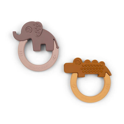 Done by Deer Silicone Deer Friends Teether 2 Pack