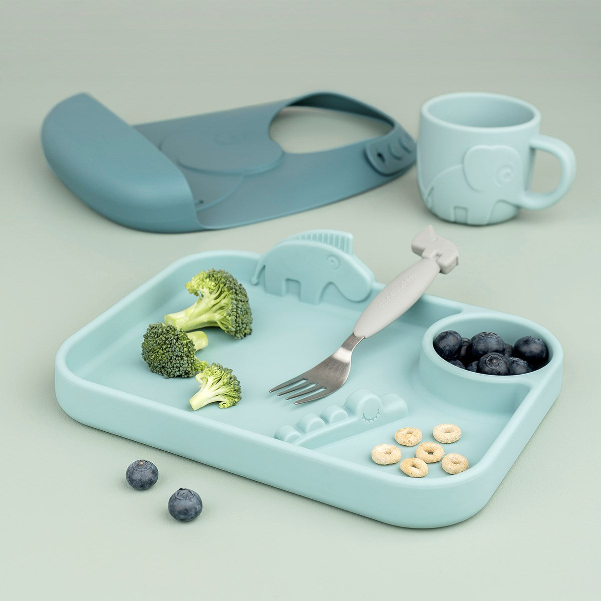 Done by Deer Silicone Peekaboo Compartment Plate
