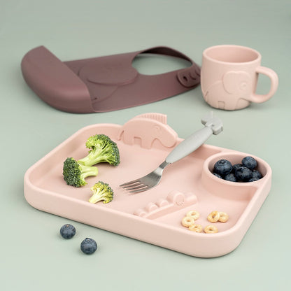 Done by Deer Silicone Peekaboo Compartment Plate
