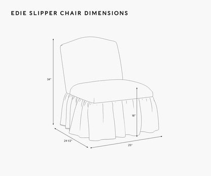 Edie Slipper Chair - Ditsy Dahlia Navy