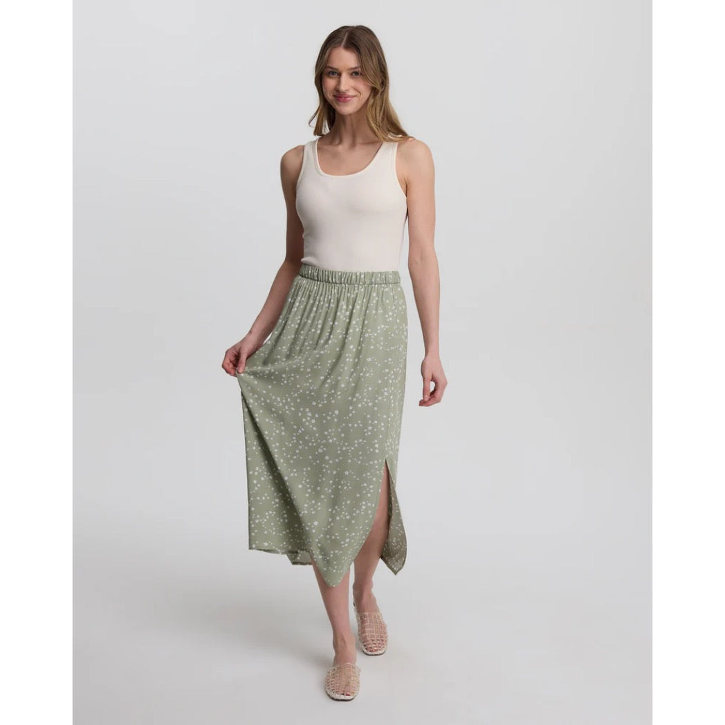 TENTREE - YALETOWN SKIRT | Light Moss/Bloom Floral