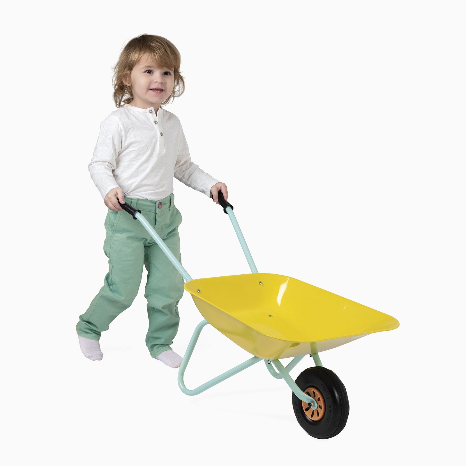 Janod Metal Wheelbarrow - Happy Garden