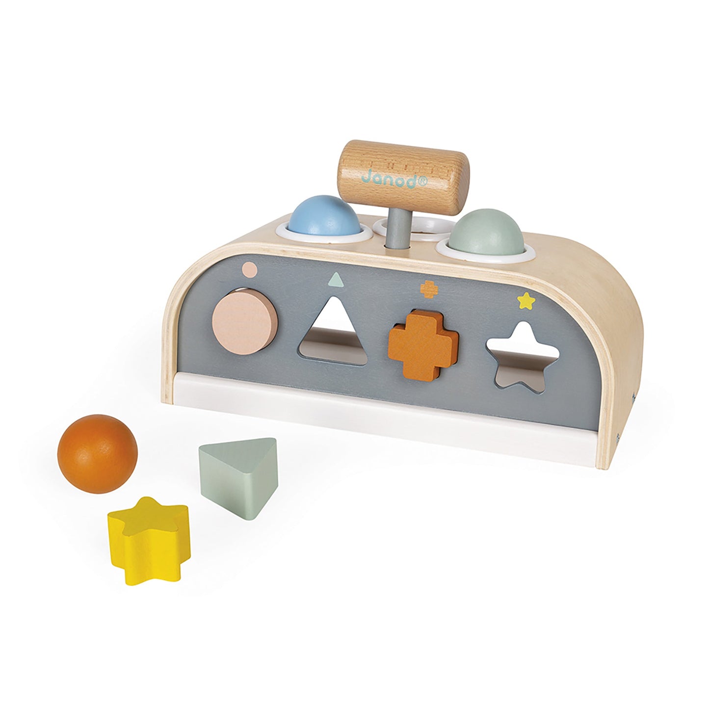 Janod Sweet Cocoon Wooden TapTap & Shape Sorter