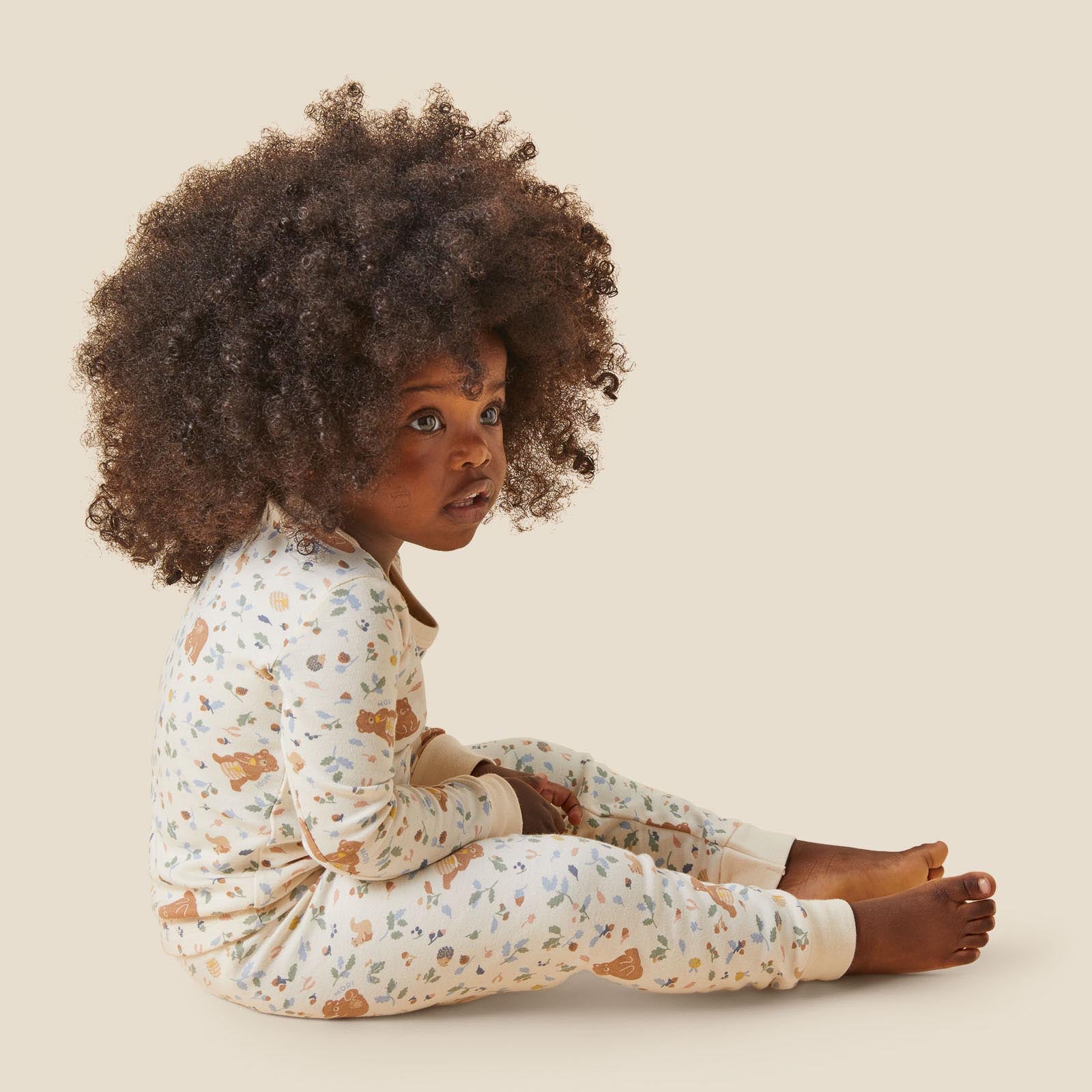 Bear Print & Waffle Pyjamas 2 Pack