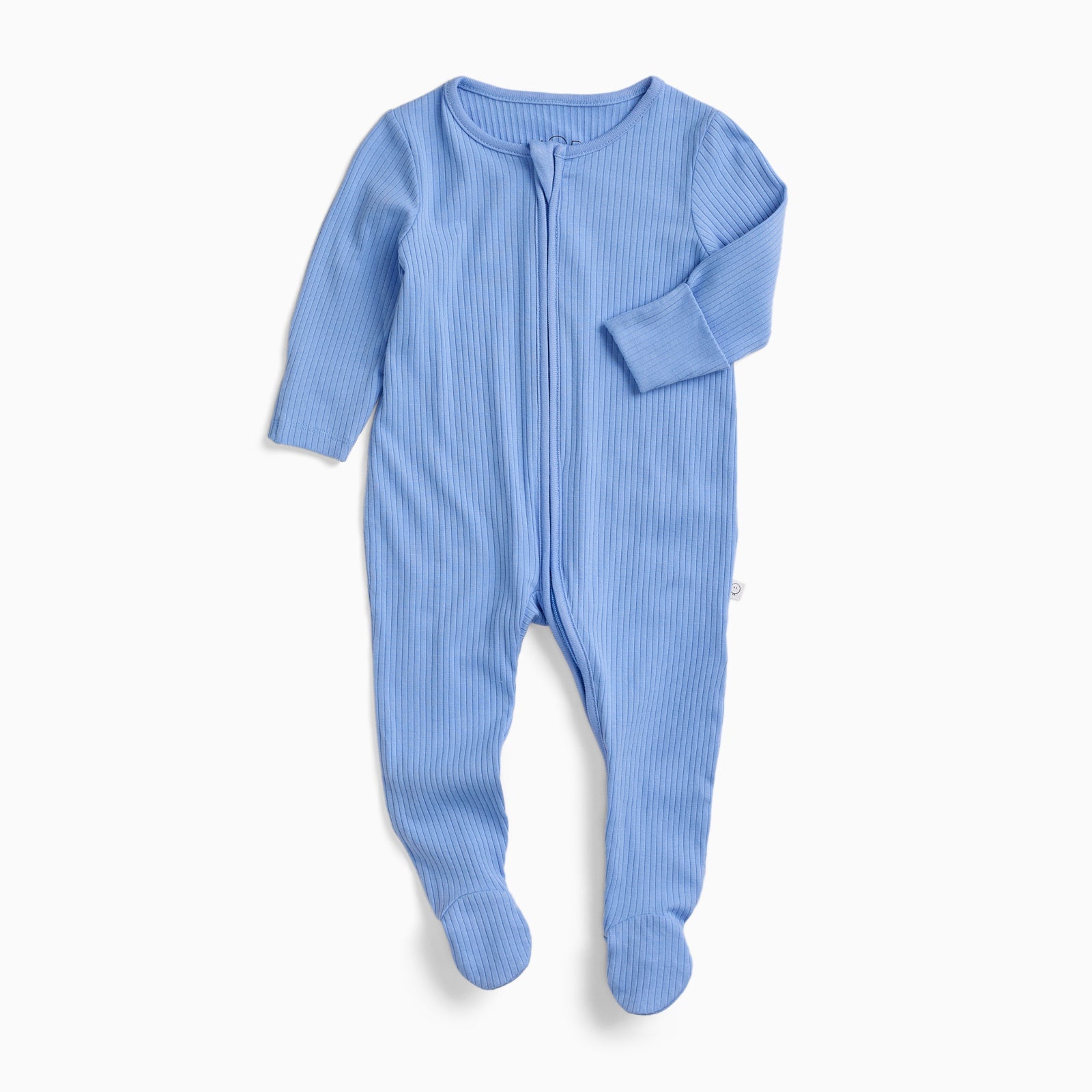 Hydrangea Ribbed Clever Zip Sleepsuit