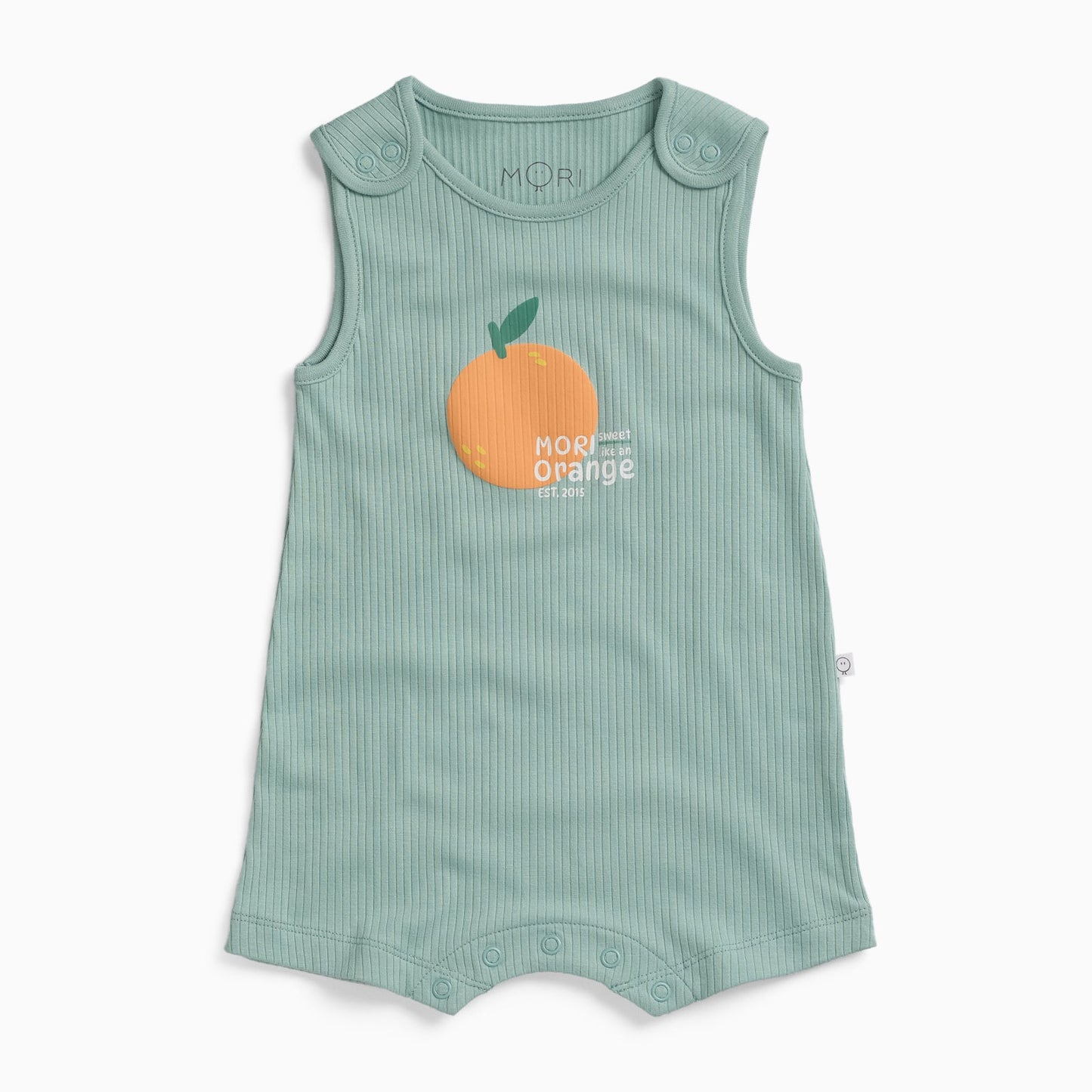 Fresh Orange Ribbed Short Dungarees