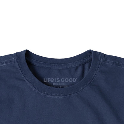 LIFE IS GOOD - MENS CRUSHER LITE TEE | Easily Distracted By Beer Darkest Blue