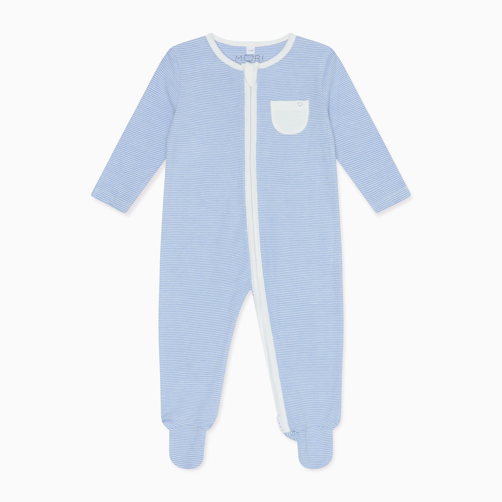 Clever Zip Sleepsuit 3 Pack - Green & Blue Stripe