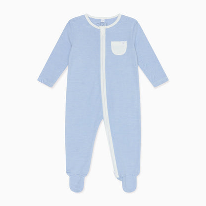 Clever Zip Sleepsuit 3 Pack - Green & Blue Stripe
