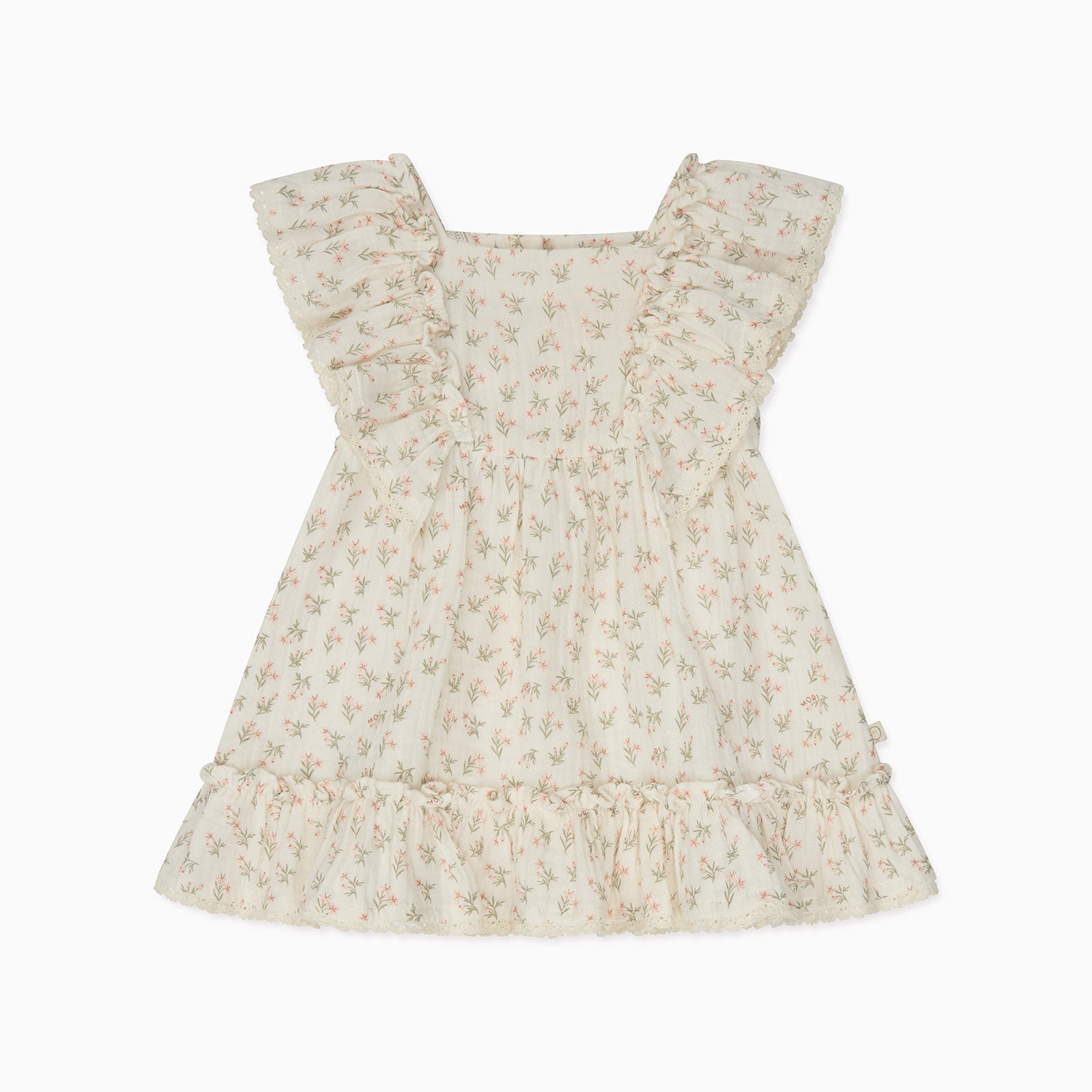 Floral Muslin Frilled Dress (& Knickers)