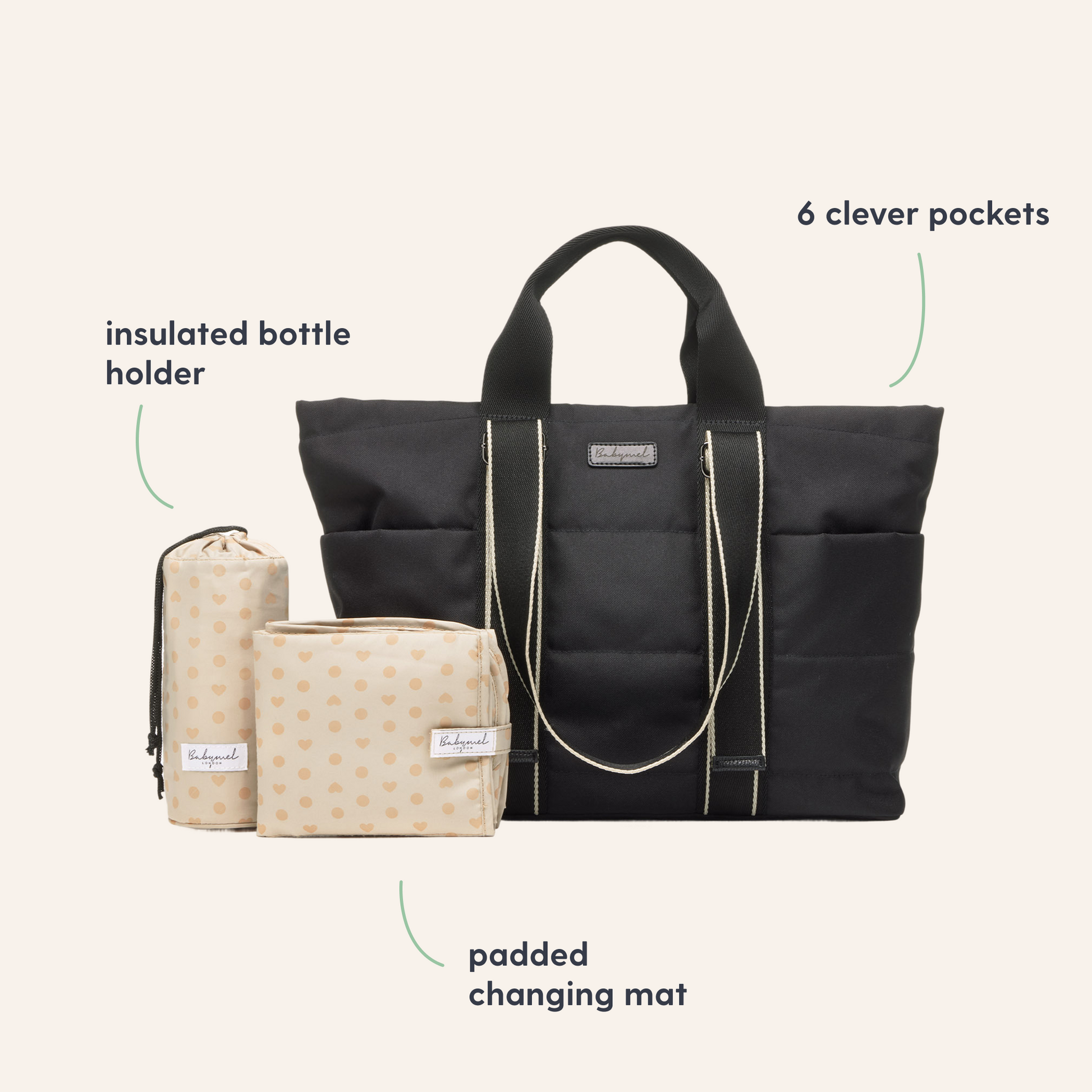 Babymel Sammi Eco Convertible Backpack - Black