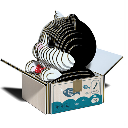 Cat - Tuxedo 3-D model kit