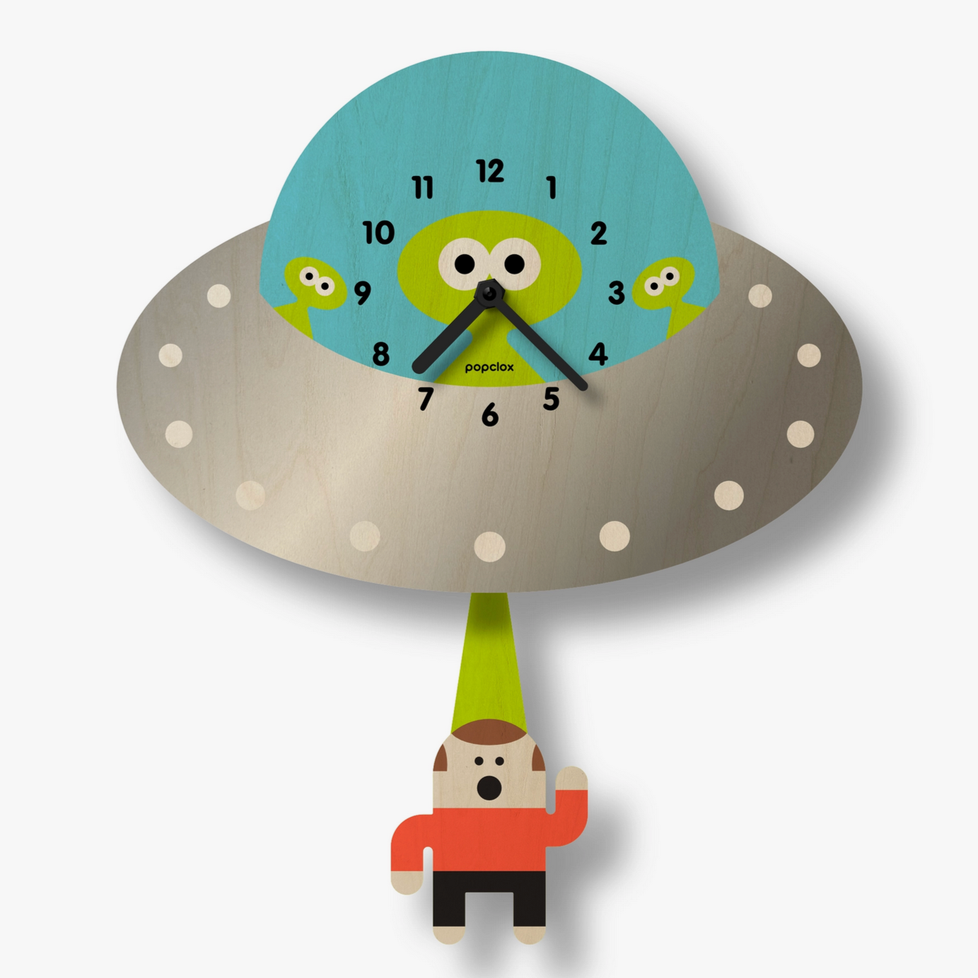 Blue Flying Saucer Pendulum Clock