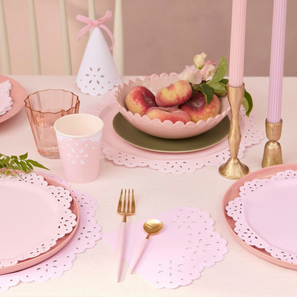 Broderie Anglaise Lace Multi Small Napkins (x16)