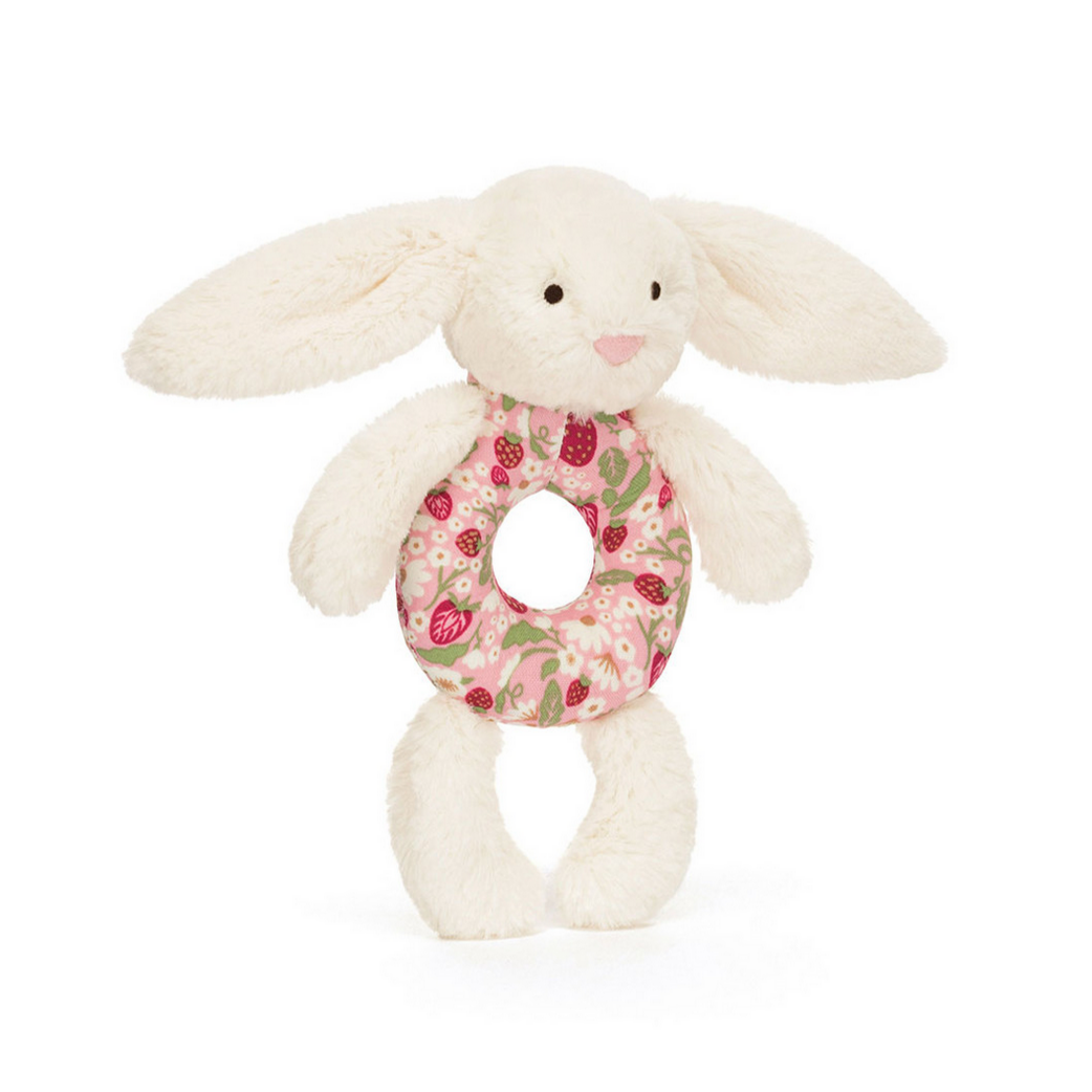 Blossom Cream Bunny 'Berry' Ring Rattle