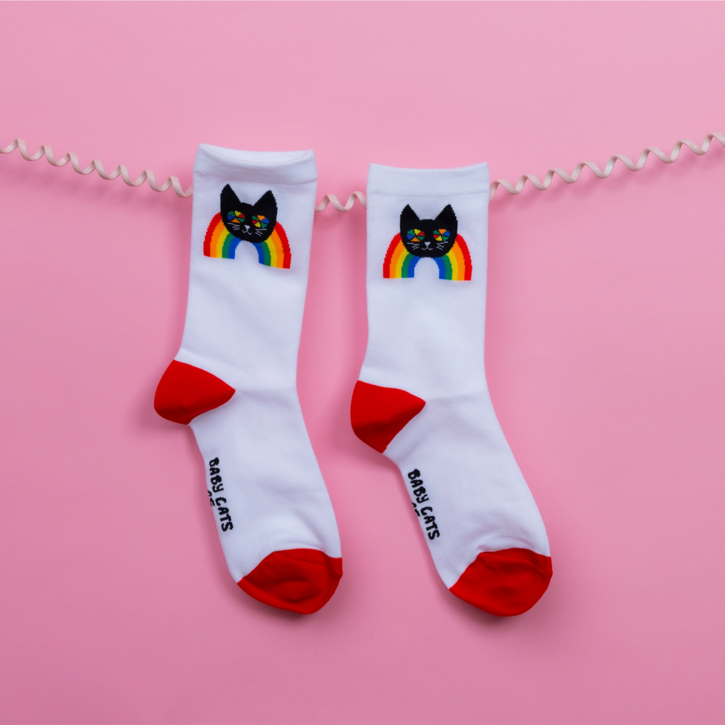 Adult Rainbow Cat Socks