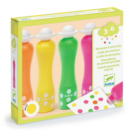4 Foam Markers - Neon