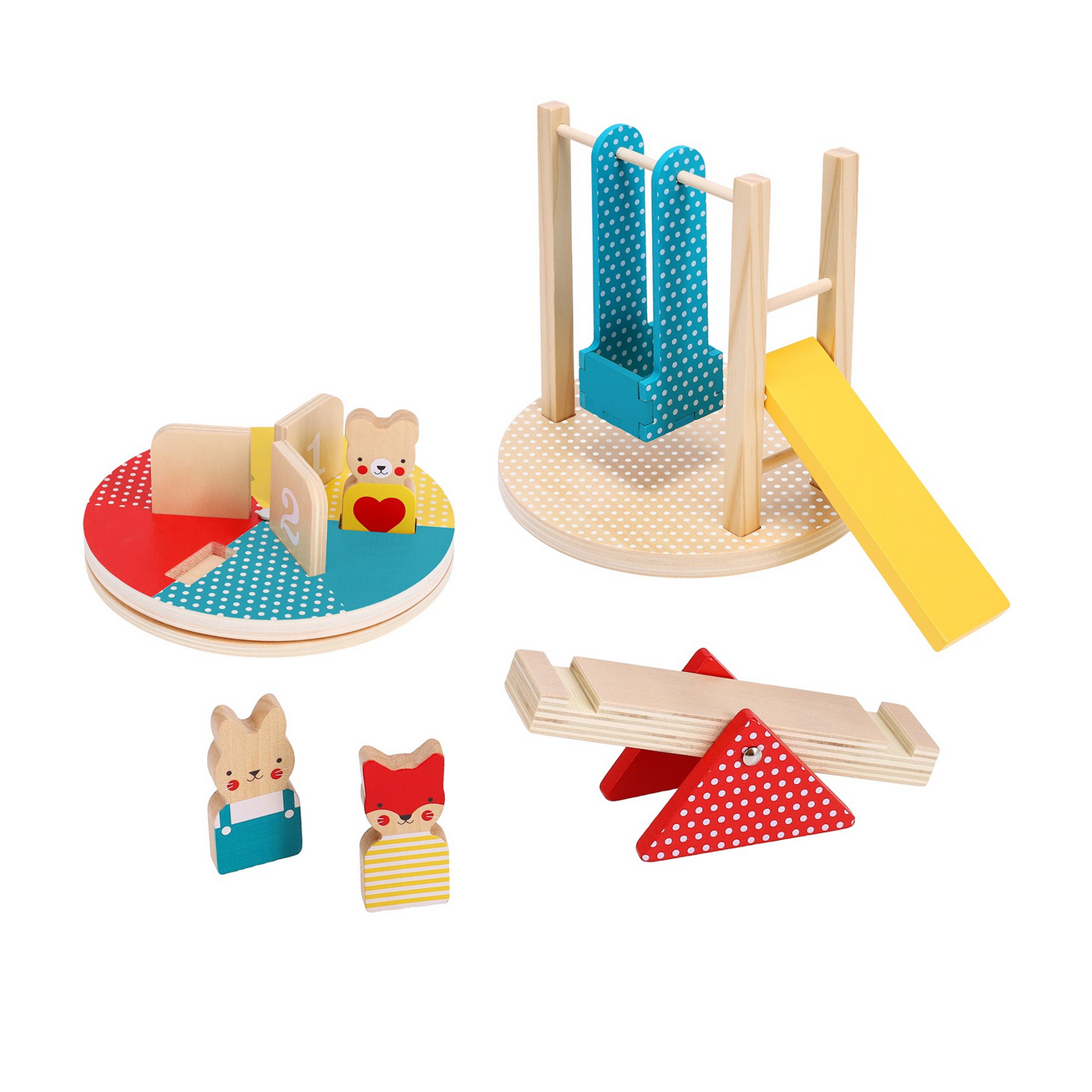At the Park Wooden Play Set