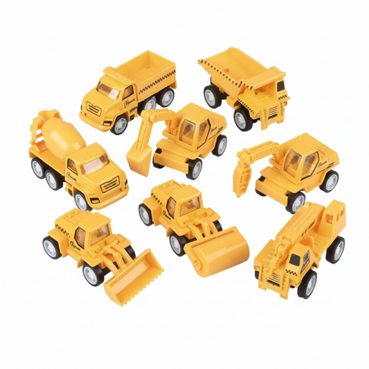 2.5" Mini Die-Cast Pull Back Construction Vehicles