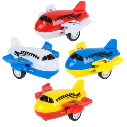 2" Pull Back Plastic Airplane