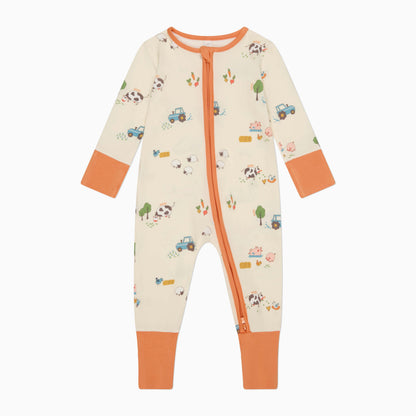 Farmyard Clever Zip Sleepsuit