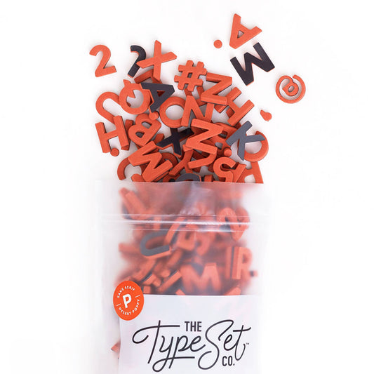 1" Uppercase Desert Poppy Magnetic Letters + Numbers -200pcs