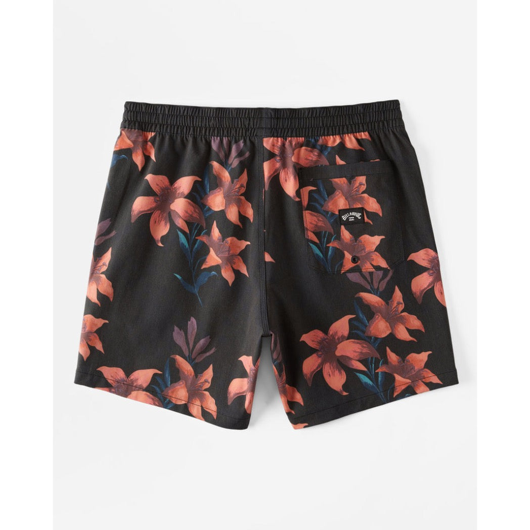 BILLABONG - SUNDAYS LAYBACK 17" BOARDSHORT | BLACK FLORAL