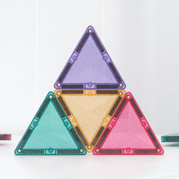 CONNETIX Magnetic Tiles Glitter Castle Pack - 48 Pieces