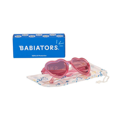 Babiators Original Mirrored Heart Sunglasses - Fuchsia Haze