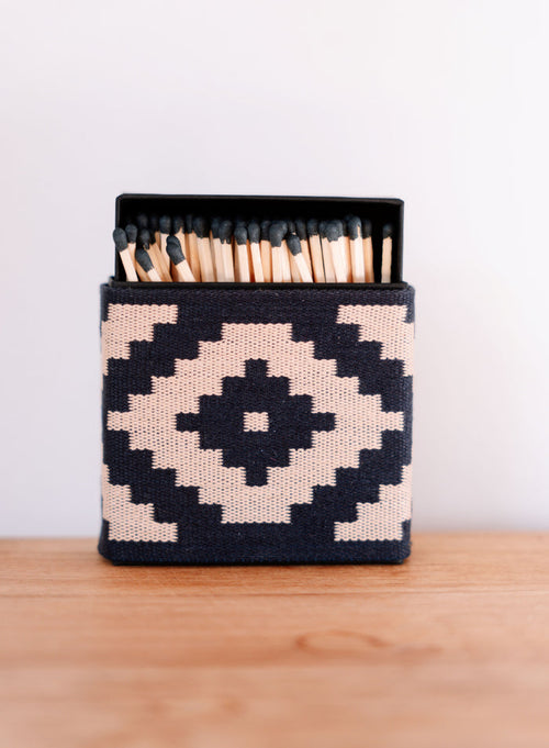 Boite d'allumette Pampa beige et bleu