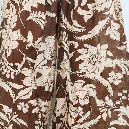 Botanical print wide leg trousers wholesale